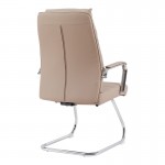 Καρέκλα επισκέπτη Siquel I pakoworld pu σε cappuccino απόχρωση 58x62x105εκ c497593