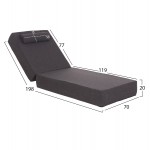 ΜΑΞΙΛΑΡΙ ΞΑΠΛΩΣΤΡΑΣ KIHEI HM21094 03 OLEFIN ΣΚΟΥΡΟ ΓΚΡΙ ΜΕ FOAM 198x70x20Υεκ c497601