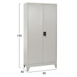 ΝΤΟΥΛΑΠΑ ΜΕΤΑΛΛΙΚΗ DURON HM12001 ΔΙΦΥΛΛΗ ΜΕ 5 ΑΠΟΘ ΧΩΡΟΥΣ ΠΟΔΙΑ- ΓΚΡΙ 90Χ40Χ190Yεκ c497607