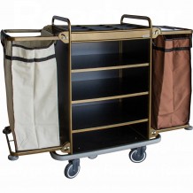 Καρότσι Καμαριέρας με 2 σάκους 96 156x60x129cm με 5 ρόδες Καφέ Capuccino EVINOKS c497617