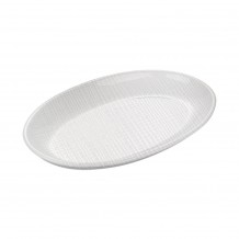 Πιατέλα οβάλ ψαριέρα μελαμίνης λευκή 43x28x3 5cm CV c497629