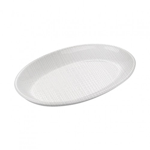 Πιατέλα οβάλ ψαριέρα μελαμίνης λευκή 43x28x3 5cm CV c497629