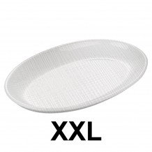 Πιατέλα οβάλ ψαριέρα μελαμίνης λευκή 60 8x39x3 5cm CV c497632