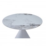 ATRIUM ΤΡΑΠΕΖΙ ΛΕΥΚΟ ΜΕ ΟΨΗ ΜΑΡΜΑΡΟΥ 110x110x76 c497688