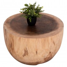 ΤΡΑΠΕΖΙ ΣΑΛΟΝΙΟΥ ΣΤΡΟΓΓΥΛΟ POMPU HM9794 11 ΜΑΣΙΦ ΞΥΛΟ SUAR ΣΕ ΦΥΣΙΚΟ Φ60x35Υεκ c497713