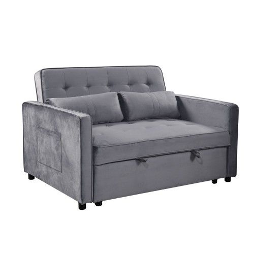 SOLUTION ΚΑΝΑΠΕΣ ΚΡΕΒΑΤΙ 2ΘΕΣΙΟΣ ΓΚΡΙ 133x94x87 c497727