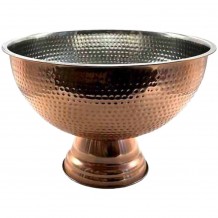 Σαμπανιέρα INOX με πόδι σφυρήλατη Copper 47x35x23cm c497735