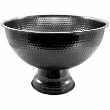 Σαμπανιέρα INOX με πόδι σφυρήλατη μαύρη 47x35x23cm c497736