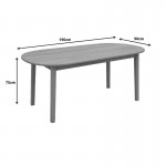 Τραπέζι Skyl pakoworld teak ξύλο σε φυσική απόχρωση 190x90x75εκ c497754