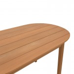 Τραπέζι Skyl pakoworld teak ξύλο σε φυσική απόχρωση 190x90x75εκ c497754