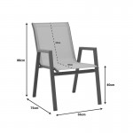 Τραπεζαρία Lafla-Azelie pakoworld σετ 9τεμ σαμπανιζέ αλουμίνιο και plywood σε φυσική απόχρωση 160-240x100x75εκ c497802