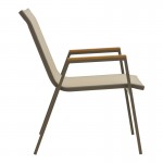 Τραπεζαρία Lafla-Azelie pakoworld σετ 7τεμ σαμπανιζέ αλουμίνιο και plywood σε φυσική απόχρωση 160-240x100x75εκ c497808