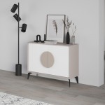 Μπουφές Gora pakoworld σε μόκα - λευκή απόχρωση 110x35 6x82εκ c497810