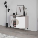 Μπουφές Gora pakoworld σε μόκα - λευκή απόχρωση 110x35 6x82εκ c497810