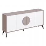 Μπουφές Gora pakoworld σε λευκή με μόκα απόχρωση 180x35 6x82εκ c497818