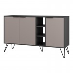 Μπουφές Clara pakoworld σε μόκα-ανθρακί απόχρωση 142x35 6x83εκ c497824