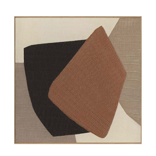 LA ROCCIA I ΠΙΝΑΚΑΣ ΔΙΑΚΟΣΜΗΤΙΚΟΣ ΜΕ ΚΟΡΝΙΖΑ 80x80x3 8 ΚΑΜΒΑΣ ΚΑΦΕ BEIGE ΞΥΛΟ ΦΥΣΙΚΟ c497834