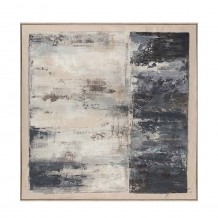 BLACK SEA ΠΙΝΑΚΑΣ ΔΙΑΚΟΣΜΗΤΙΚΟΣ ΜΕ ΚΟΡΝΙΖΑ 80x80x3 8 ΚΑΜΒΑΣ BEIGE ΜΑΥΡΟ ΞΥΛΟ ΦΥΣΙΚΟ c497838