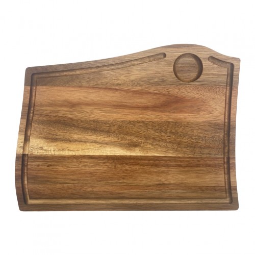 Ξύλινο πλατό από ξύλο ακακίας 38x28x1 8cm με θέση Dip amp λούκι Lukanda c497888
