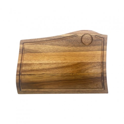 Ξύλινο πλατό από ξύλο ακακίας 32x22x1 8cm με θέση Dip amp λούκι Lukanda c497889
