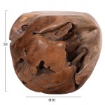 ΒΟΗΘΗΤΙΚΟ ΤΡΑΠΕΖΙ LOGGY HM18295 ΞΥΛΟ TEAK--ΦΥΣΙΚΟ 50x50x50Υεκ c497971