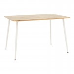 Τραπεζαρία Cuba-Parker pakoworld σετ 5τεμ sonoma-λευκό 120x80x75εκ c498016