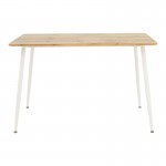 Τραπεζαρία Cuba-Parker pakoworld σετ 5τεμ sonoma-λευκό 120x80x75εκ c498016