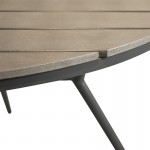 Τραπεζαρία Appa-Moly σετ 5τεμ pakoworld αλουμίνιο και plywood σε ανθρακί απόχρωση Φ120x74εκ c498071