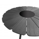 Τραπεζαρία Pinap-Dashiell σετ 5τεμ pakoworld μαύρο αλουμίνιο και plywood σε μαύρη απόχρωση Φ110x74εκ c498078