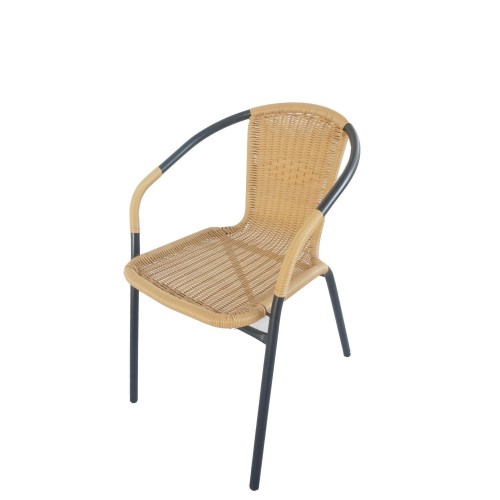 Πολυθρόνα ArteLibre Rattan Mercury Μπεζ Μαύρο 54x61x73cm c498112