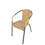 Πολυθρόνα ArteLibre Rattan Mercury Μπεζ Μαύρο 54x61x73cm c498112