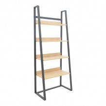 Βιβλιοθήκη Ryder pakoworld σε oak-μαύρη απόχρωση 75x36x185εκ c498150 Βιβλιοθήκη Ryder pakoworld σε oak-μαύρη απόχρωση 75x36x185εκ c498150