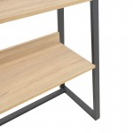 Βιβλιοθήκη Ryder pakoworld σε oak-μαύρη απόχρωση 75x36x185εκ c498150