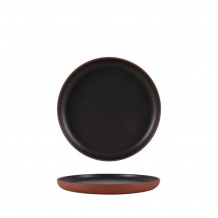 Πιάτο πορσελάνης ρηχό step φ20 5xΥ2 2cm Σειρά Kernel μαύρο Prego - Σετ 6 c498171