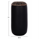 ΕΠΙΤΡΑΠΕΖΙΟ ΔΙΑΚΟΣΜΗΤΙΚΟ ΒΑΖΟ LENNOX HM4675 01S TΕΡΑΚΟΤΑ ΣΕ ΜΑΥΡΟ--Φ18x33Υεκ c498194