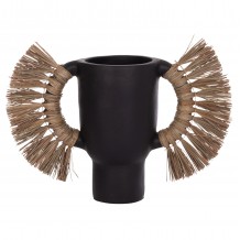 ΕΠΙΤΡΑΠΕΖΙΟ ΔΙΑΚΟΣΜΗΤΙΚΟ ΒΑΖΟ ALICA HM4668 01L ΜΑΥΡΗ ΤΕΡΑΚΟΤΑ GRASS--64x22x38Υεκ c498216