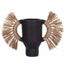 ΕΠΙΤΡΑΠΕΖΙΟ ΔΙΑΚΟΣΜΗΤΙΚΟ ΒΑΖΟ ALICA HM4668 01S ΜΑΥΡΗ ΤΕΡΑΚΟΤΑ GRASS--55x19x34Υεκ c498219