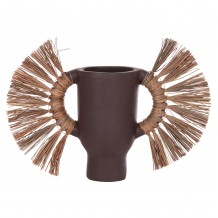 ΕΠΙΤΡΑΠΕΖΙΟ ΔΙΑΚΟΣΜΗΤΙΚΟ ΒΑΖΟ ALICA HM4668 07S ΣΟΚΟΛΑΤΙ ΤΕΡΑΚΟΤΑ GRASS--55x19x34Υεκ c498221