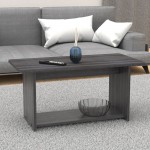 Τραπέζι Kumba pakoworld σε ανθρακί-wenge απόχρωση 80x40x42εκ c498237