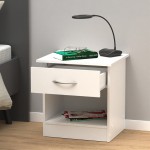 Κομοδίνο Kona pakoworld σε λευκή απόχρωση 40x34x42εκ c498238