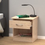 Κομοδίνο Kona pakoworld σε oak απόχρωση 40x34x42εκ c498239