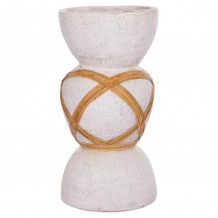 ΔΙΑΚΟΣΜΗΤΙΚΟ ΒΑΖΟ ΔΑΠΕΔΟΥ MAYNARD HM4672 02L FIBER CEMENT ΛΕΥΚΟ--RATTAN Φ32x62 5Υεκ c498245