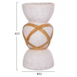 ΔΙΑΚΟΣΜΗΤΙΚΟ ΒΑΖΟ ΔΑΠΕΔΟΥ MAYNARD HM4672 02L FIBER CEMENT ΛΕΥΚΟ--RATTAN Φ32x62 5Υεκ c498245