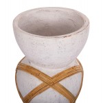 ΔΙΑΚΟΣΜΗΤΙΚΟ ΒΑΖΟ ΔΑΠΕΔΟΥ MAYNARD HM4672 02L FIBER CEMENT ΛΕΥΚΟ--RATTAN Φ32x62 5Υεκ c498245