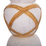 ΔΙΑΚΟΣΜΗΤΙΚΟ ΒΑΖΟ ΔΑΠΕΔΟΥ MAYNARD HM4672 02L FIBER CEMENT ΛΕΥΚΟ--RATTAN Φ32x62 5Υεκ c498245