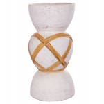 ΔΙΑΚΟΣΜΗΤΙΚΟ ΒΑΖΟ ΔΑΠΕΔΟΥ MAYNARD HM4672 02L FIBER CEMENT ΛΕΥΚΟ--RATTAN Φ32x62 5Υεκ c498245
