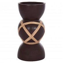 ΔΙΑΚΟΣΜΗΤΙΚΟ ΒΑΖΟ ΔΑΠΕΔΟΥ MAYNARD HM4672 07L FIBER CEMENT ΣΟΚΟΛΑΤΙ-RATTAN Φ32x62 5Υεκ c498246