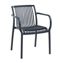 MODENA Πολυθρόνα Στοιβαζόμενη PP-UV Protection Ανθρακί c498261 MODENA Πολυθρόνα Στοιβαζόμενη PP-UV Protection Ανθρακί c498261