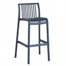 MODENA Σκαμπό Bar Στοιβαζόμενο PP-UV Protection Ανθρακί c498263