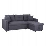 ΚΑΝΑΠΕΣ ΓΩΝΙΑ ΚΡΕΒΑΤΙ WAYNE 224x147x85Υεκ HM3028 11 ΓΚΡΙ ΥΦΑΣΜΑ c498274